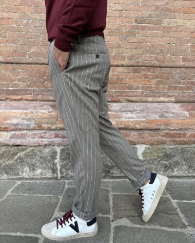 PANTALONE GESSATO ALTATENSIONE