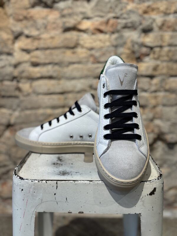 SCARPA OLYMPIC V – Sneakers V2 artigianali a suola bassa in pelle martellata