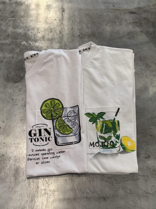 T-shirt Gin Tonic con taschino Berna