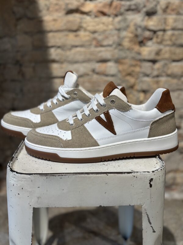 COLLEGE VINTAGE - Sneakers V2 Bianca con inserti in cotone
