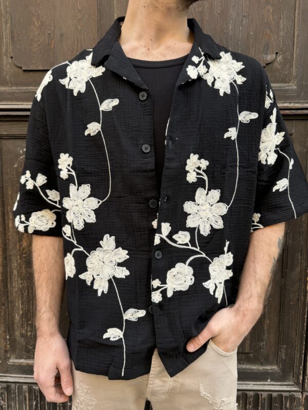 CAMICIA ROSA RICAMO QYB