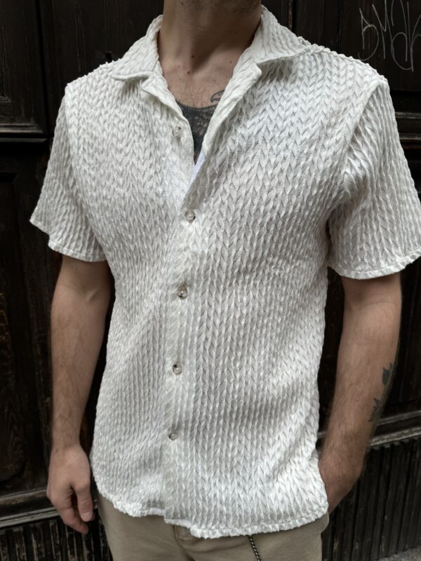 CAMICIA M/M PLISSETTATA PHILO TINTO