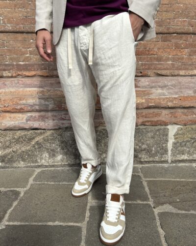 PANTALONE LACCIO LINO BL11