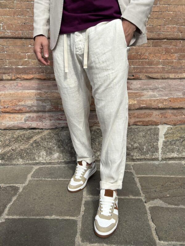 PANTALONE LACCIO LINO BL11