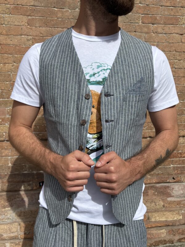 GILET GESSATO NAVY BLUE
