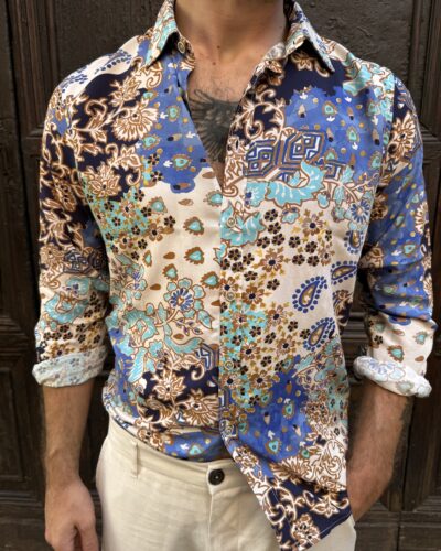 CAMICIA FANTASIA VISCOSA PHILO TINTO