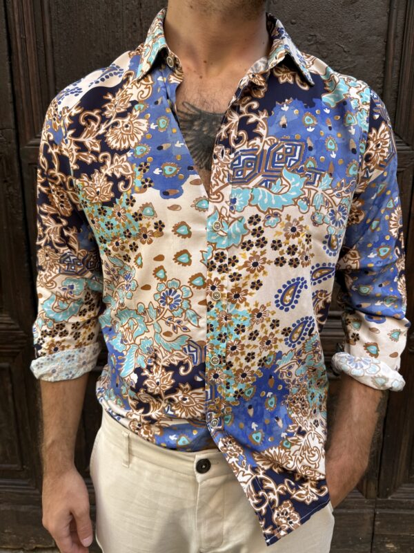CAMICIA FANTASIA VISCOSA PHILO TINTO