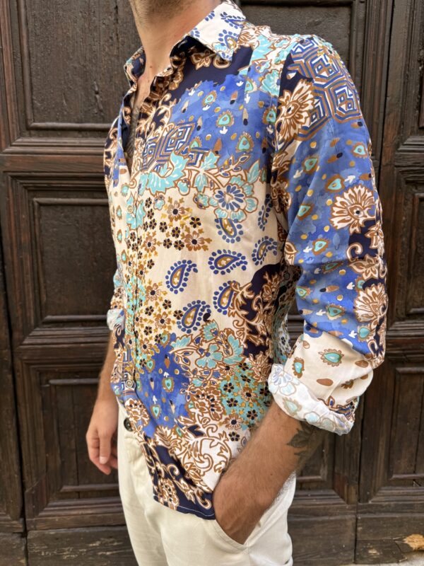 CAMICIA FANTASIA VISCOSA PHILO TINTO