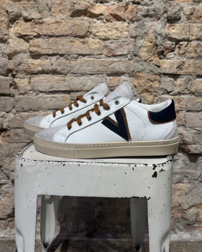 OLYMPIC V -SNEAKERS A SUOLA BASSA IN PELLE MARTELLATA