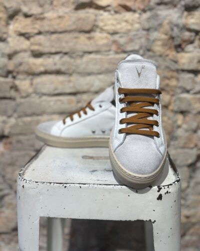 OLYMPIC V -SNEAKERS A SUOLA BASSA IN PELLE MARTELLATA