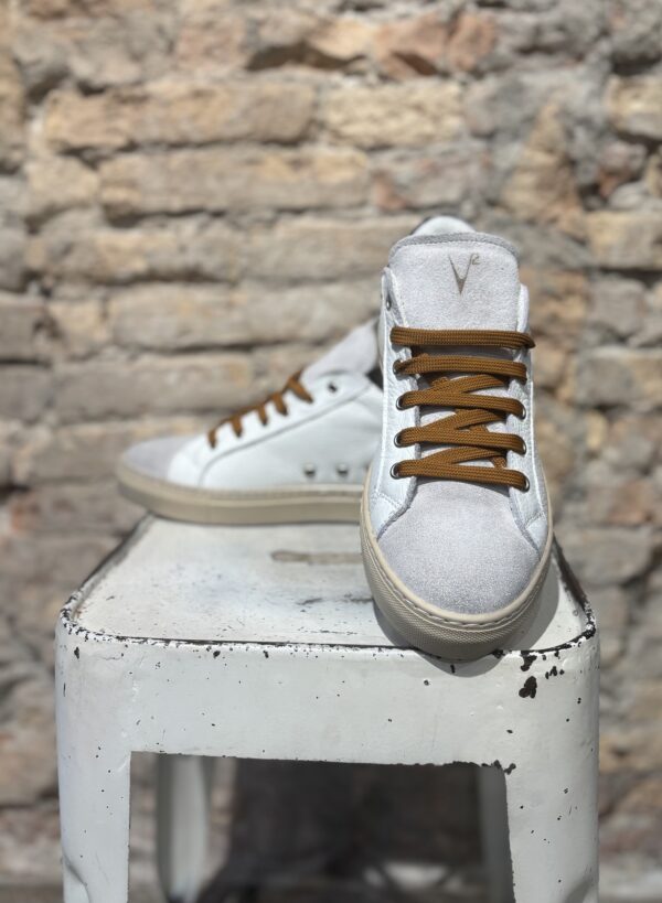 OLYMPIC V -SNEAKERS A SUOLA BASSA IN PELLE MARTELLATA