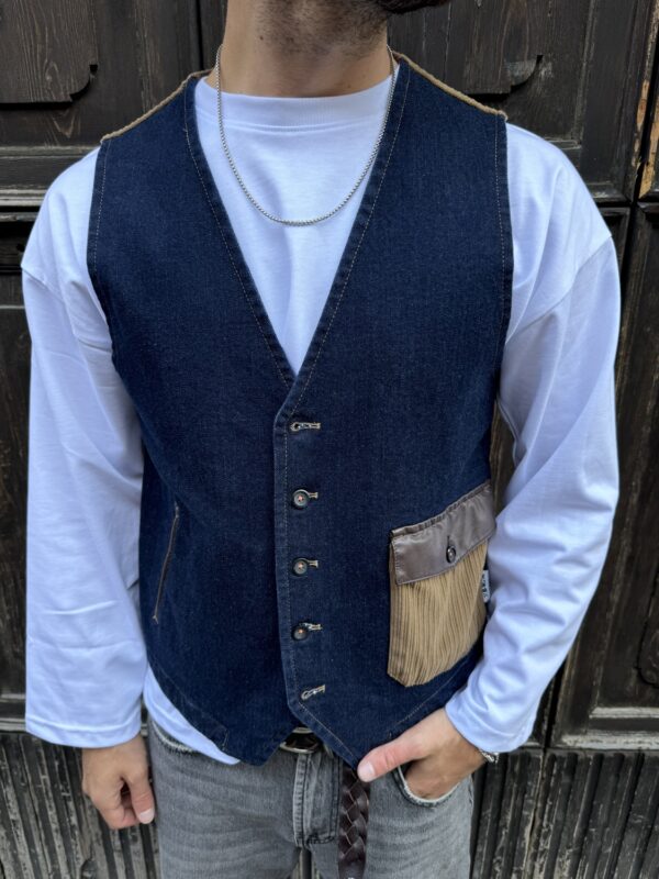 GILET NO WASH VELLUTO BERNA