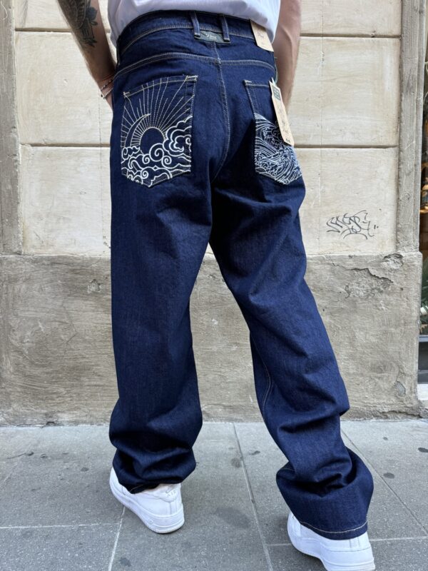 JEANS FONDO LARGO RICAMO PONT