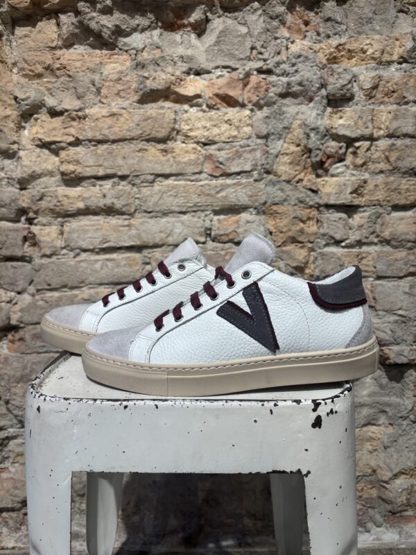 OLYMPIC V - SNEAKERS A SUOLA BASSA IN PELLE MARTELLATA