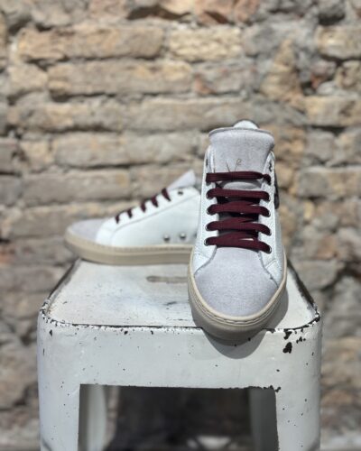 OLYMPIC V - SNEAKERS A SUOLA BASSA IN PELLE MARTELLATA