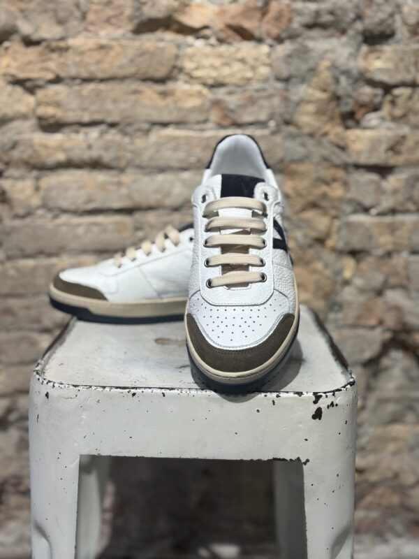 COLLEGE - SNEAKERS BIANCA CON INSERTI E SUOLA BICOLOR