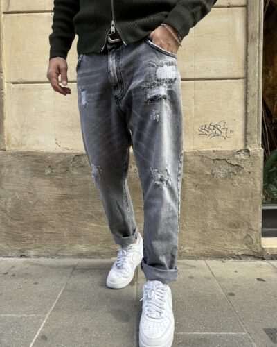 JEANS CROPPED GRAFFIATO BERNA
