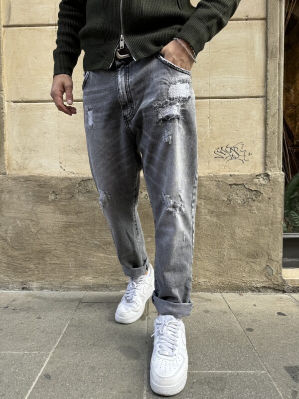 JEANS CROPPED GRAFFIATO BERNA