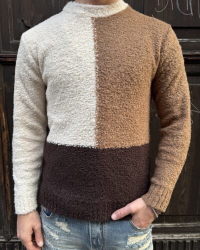 MAGLIA RASATA TRICOLOR BL11