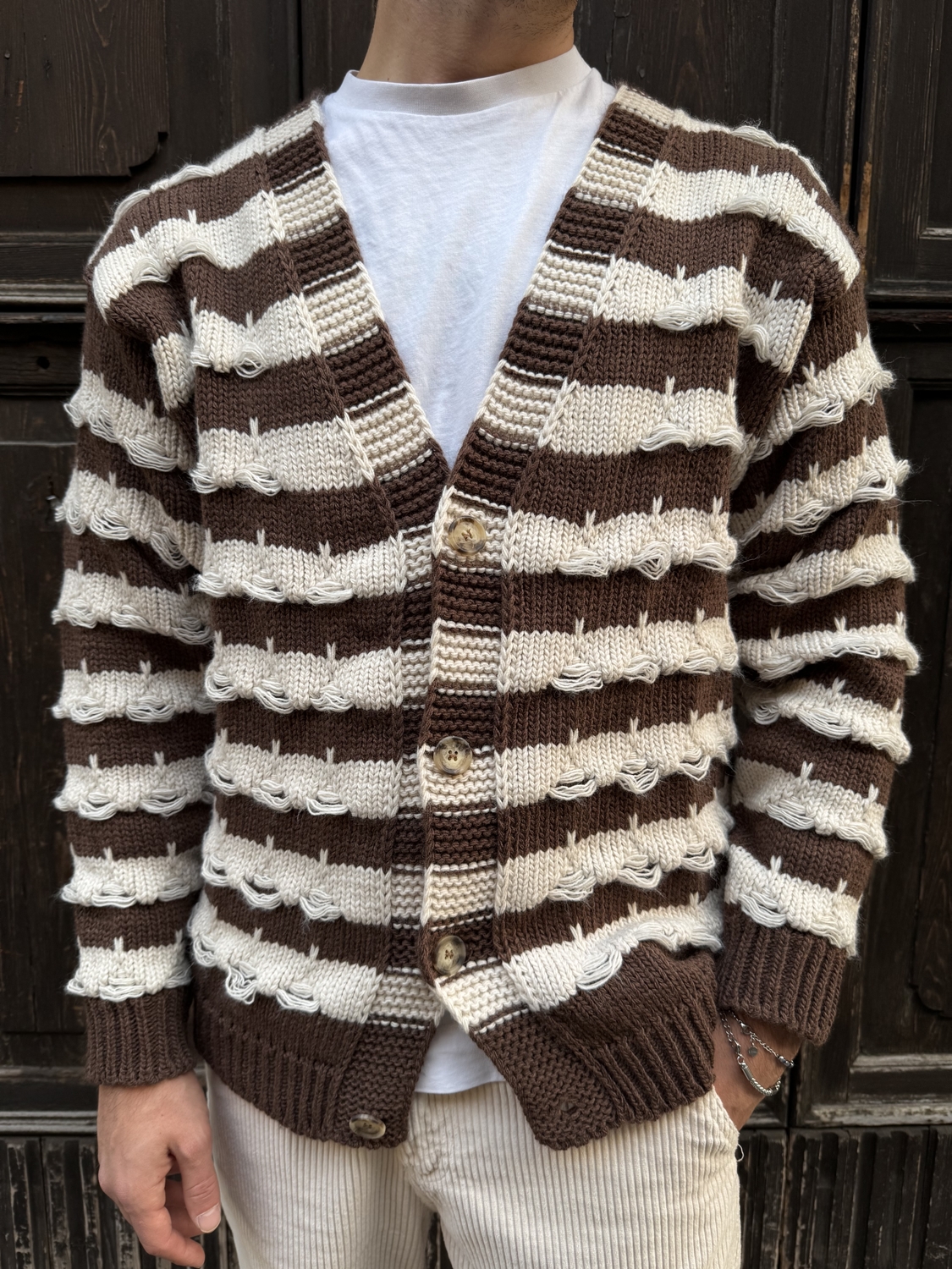 CARDIGAN RIGATO OVER BERNA