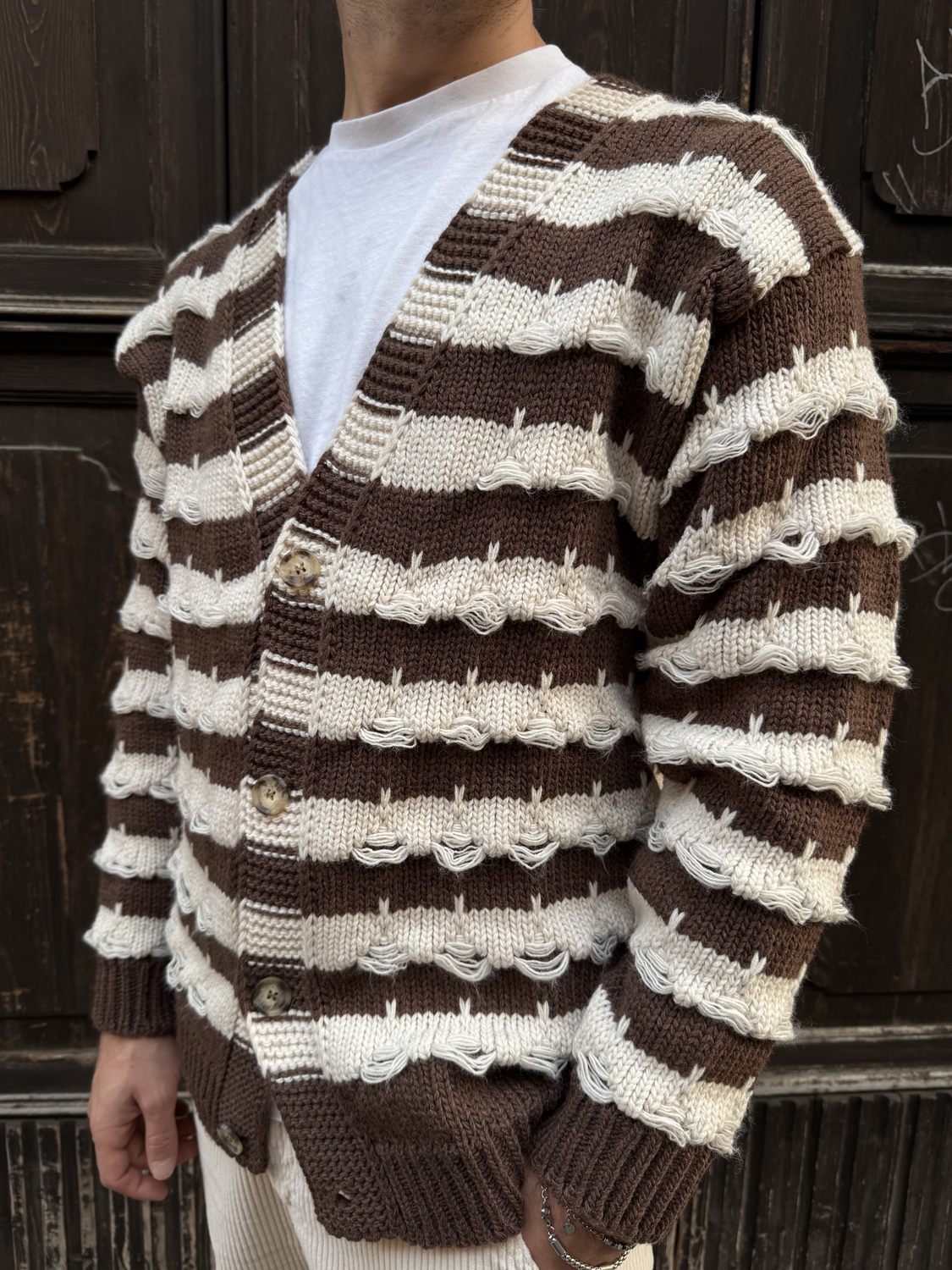 CARDIGAN RIGATO OVER BERNA