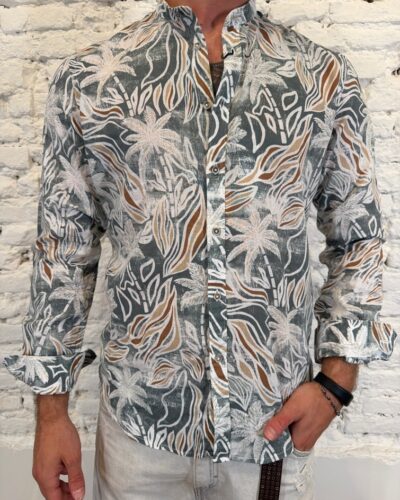 Camicia Collo Coreana Palme