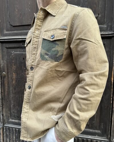 Overshirt Tasca Militare Gl Gianni Lupo Camicia Uomo GL335R