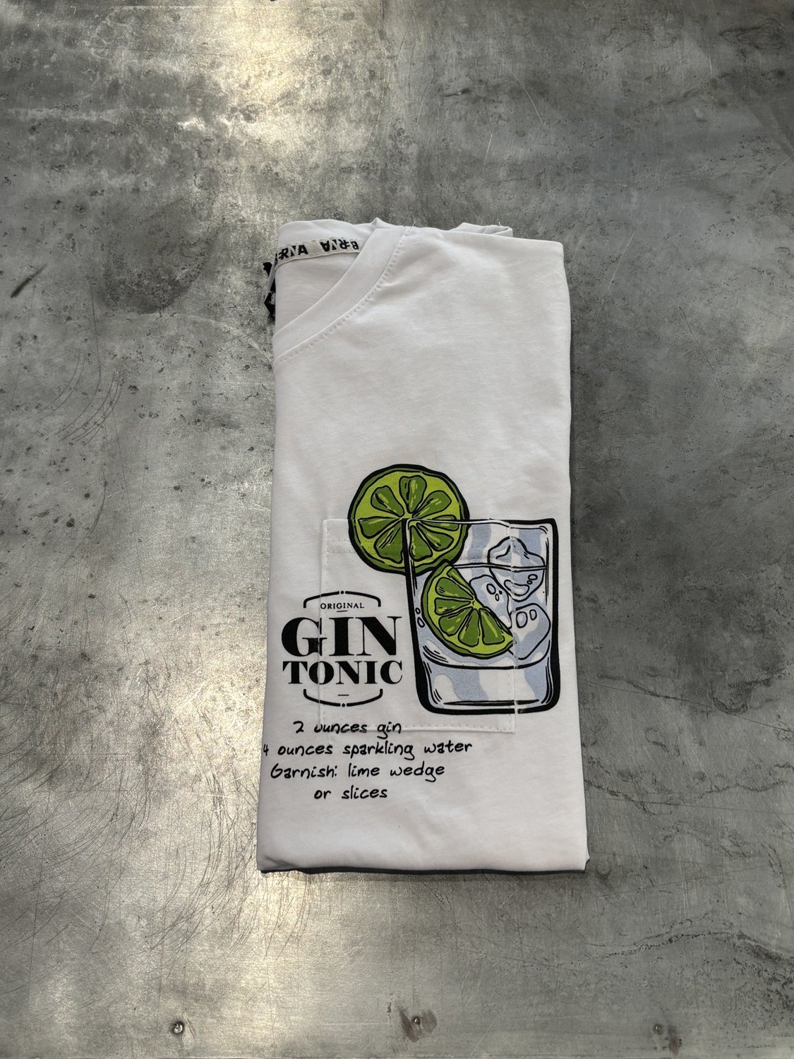 T-shirt Gin Tonic con taschino Berna