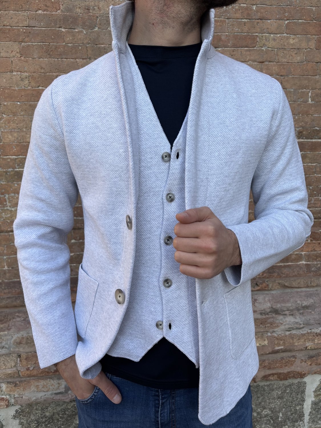 Gilet Maglia Unito Myself Myself Gilet Maglia Uomo BOX2505