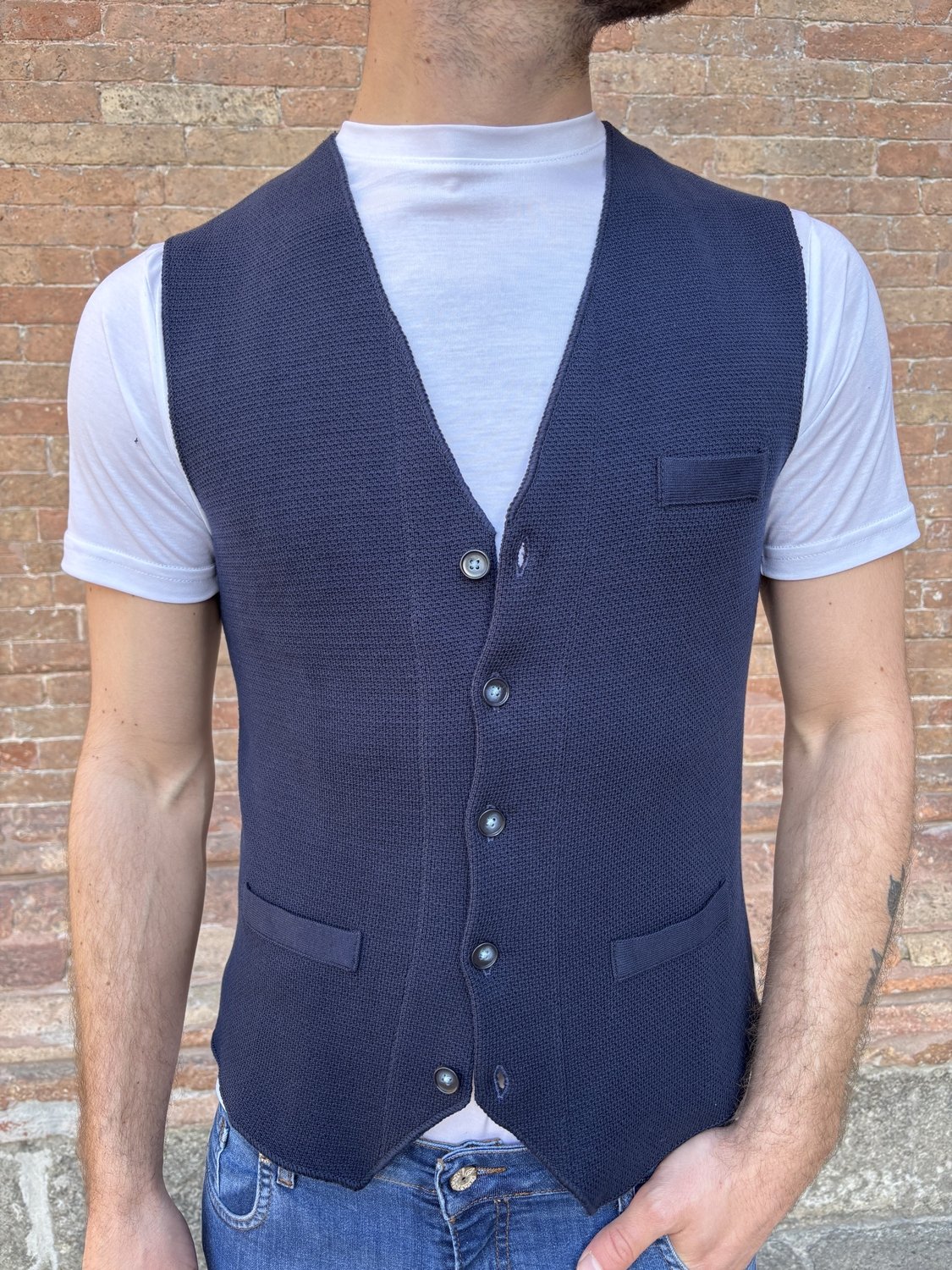 Gilet Maglia Unito Myself Myself Gilet Maglia Uomo BOX2505