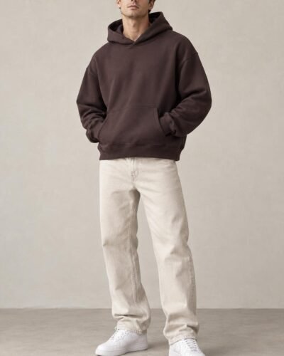 Felpa cropped marrone