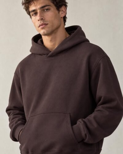 Felpa cropped marrone
