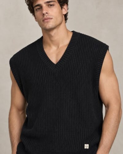 Gilet a maglia nera