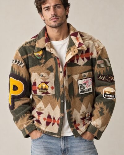 Giubbotto patchwork multicolore