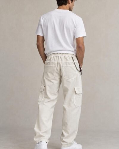 Pantaloni cargo beige