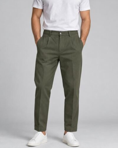 Pantaloni verde oliva eleganti