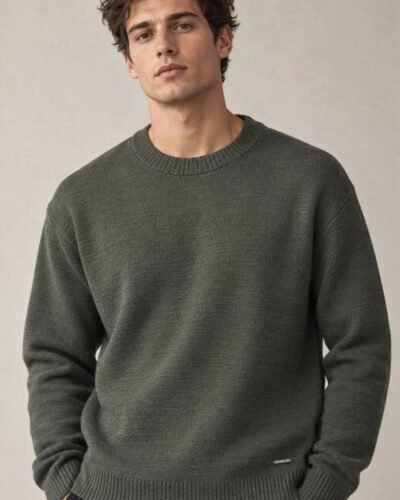 Maglione girocollo marrone