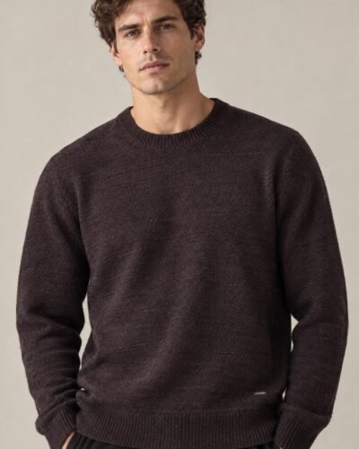 Maglione girocollo marrone
