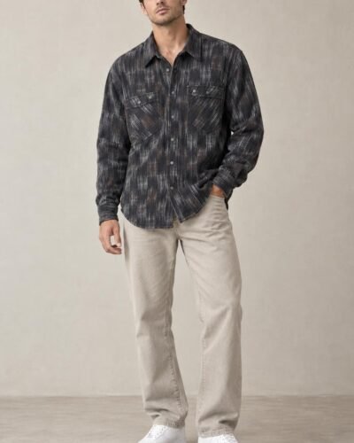Camicia fantasia scura