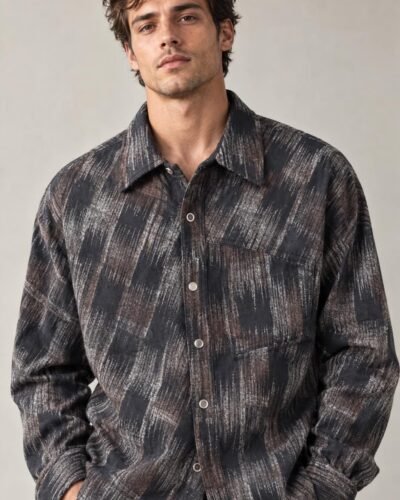 Camicia fantasia scura