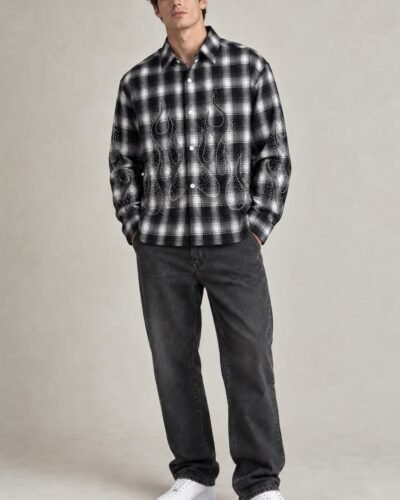 Camicia Check Strass
