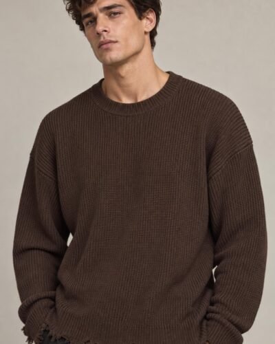 Maglione marrone oversize