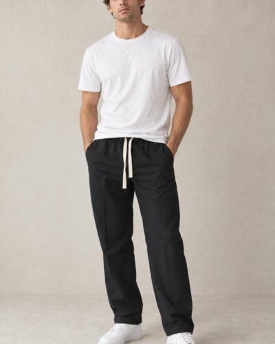 Pantaloni neri con coulisse