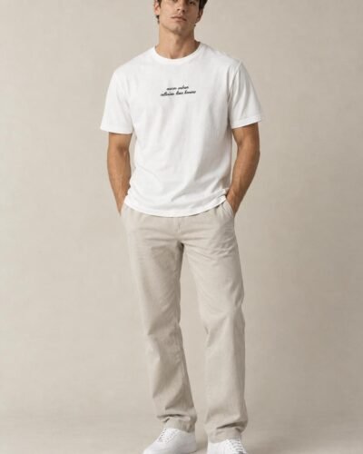 T-shirt bianca con scritta