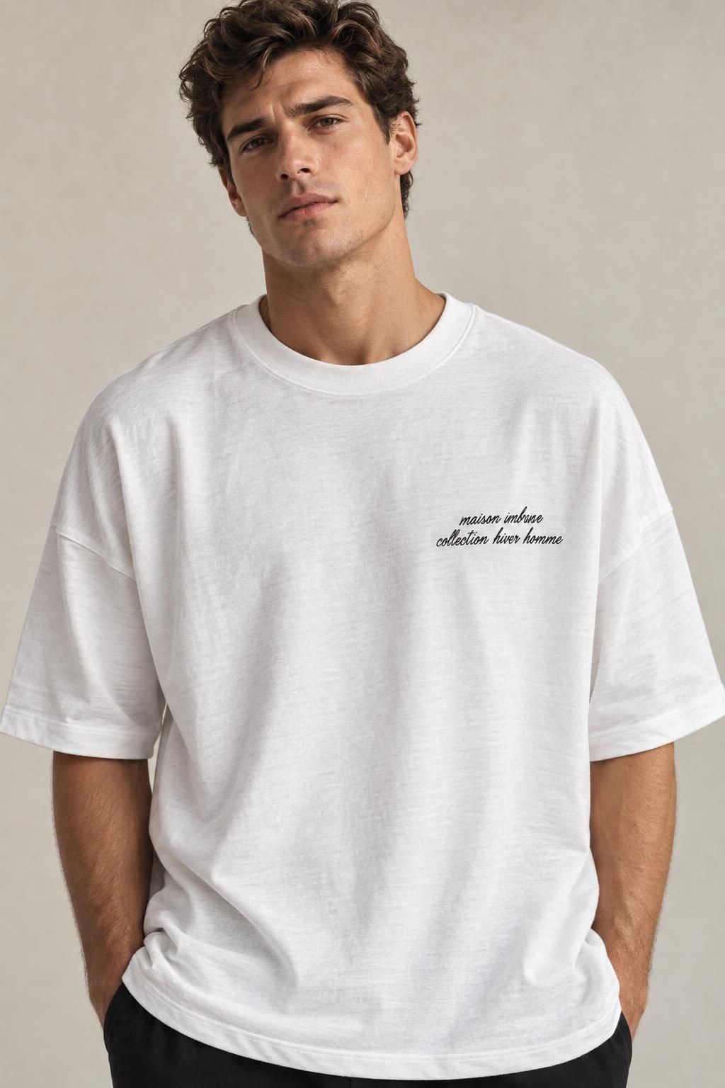 T-shirt bianca con scritta