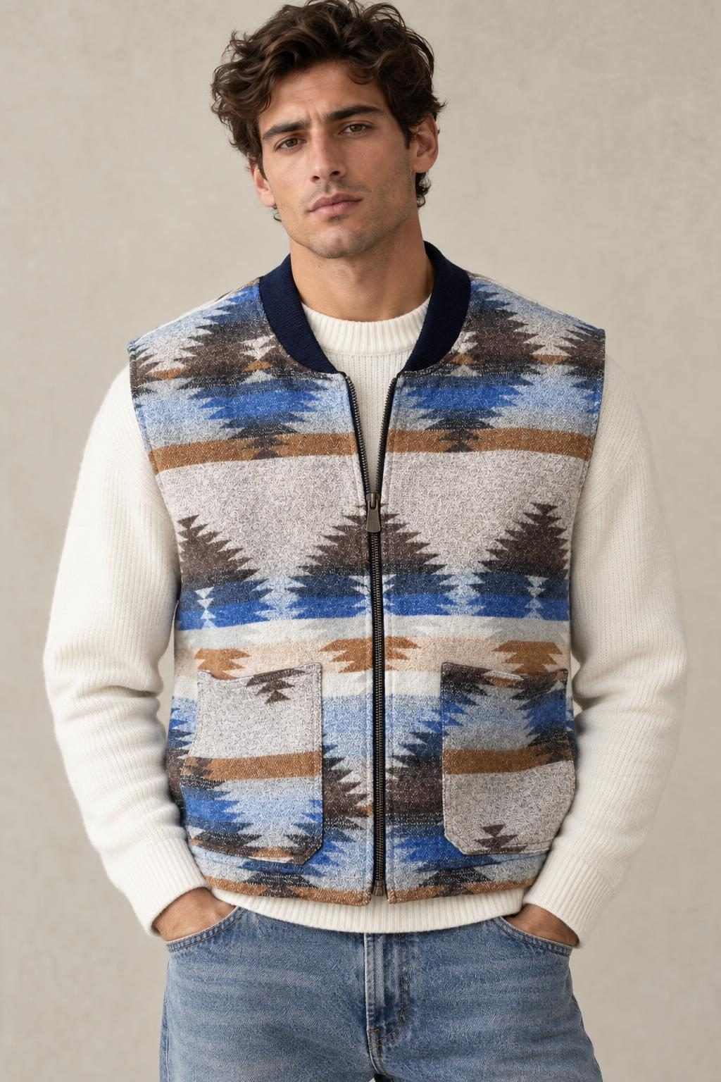Gilet fantasia geometrica