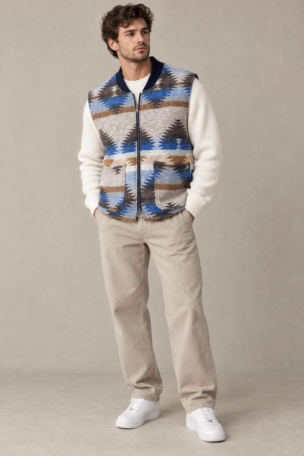 Gilet fantasia geometrica