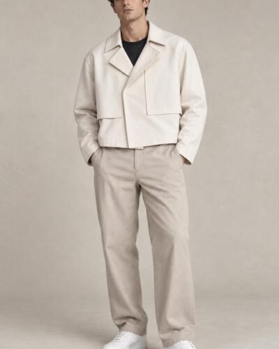Giacca cropped avorio