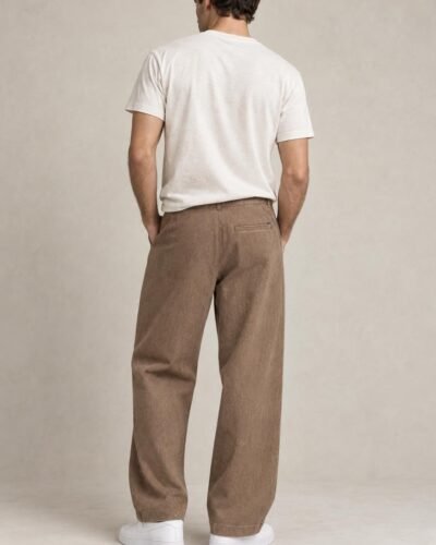 Pantaloni marroni in cotone