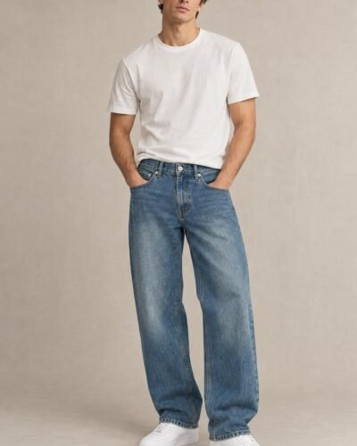 Jeans a gamba ampia